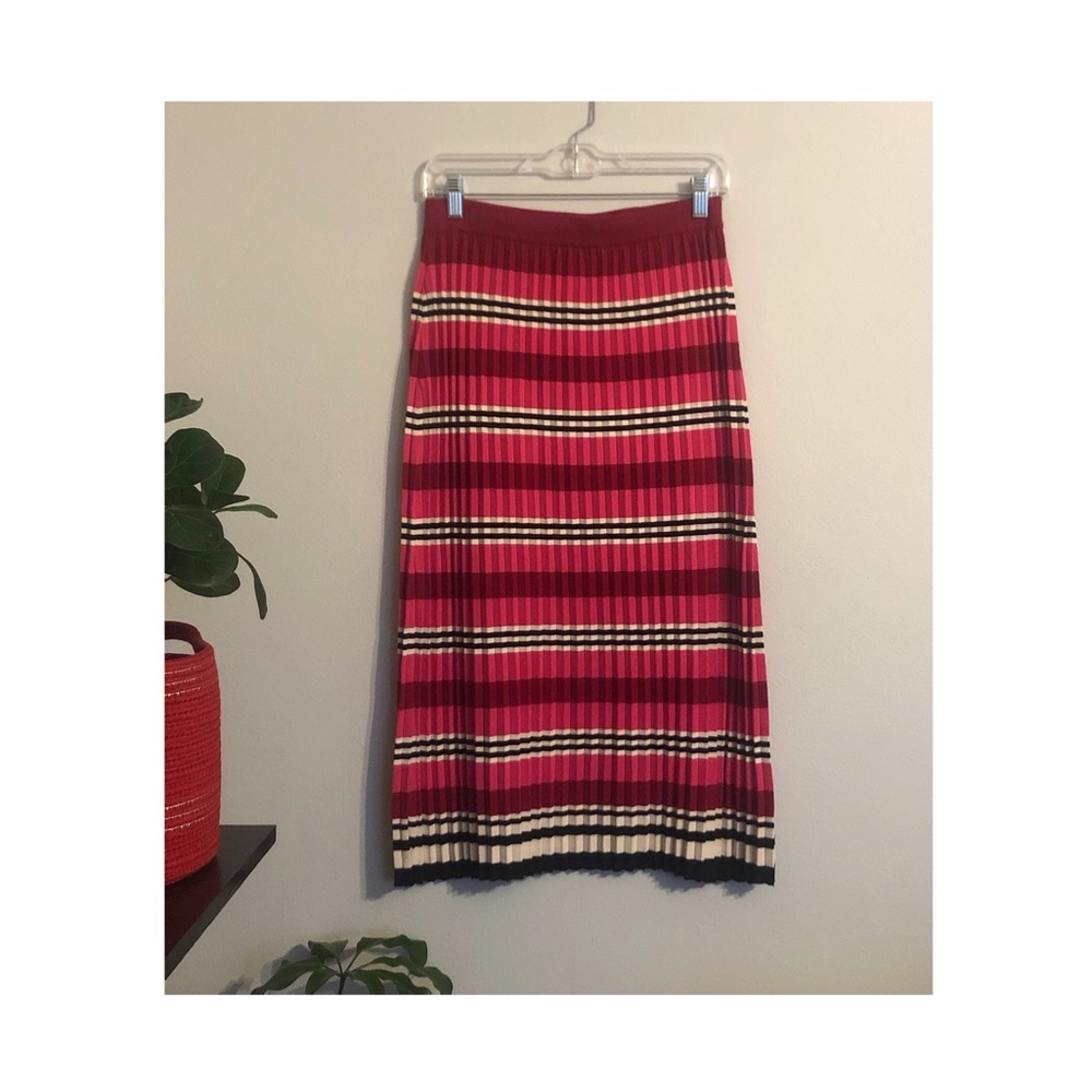 Anthropologie pleated midi skirt.